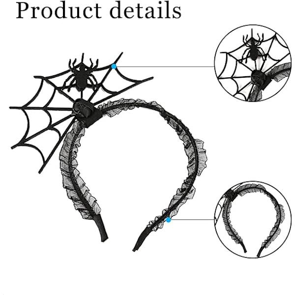 Halloween edderkop spindelhårbånd, edderkop pandebånd, damepandebånd, hårbånd, edderkop hårtilbehør, pandebånd, kostumetilbehør
