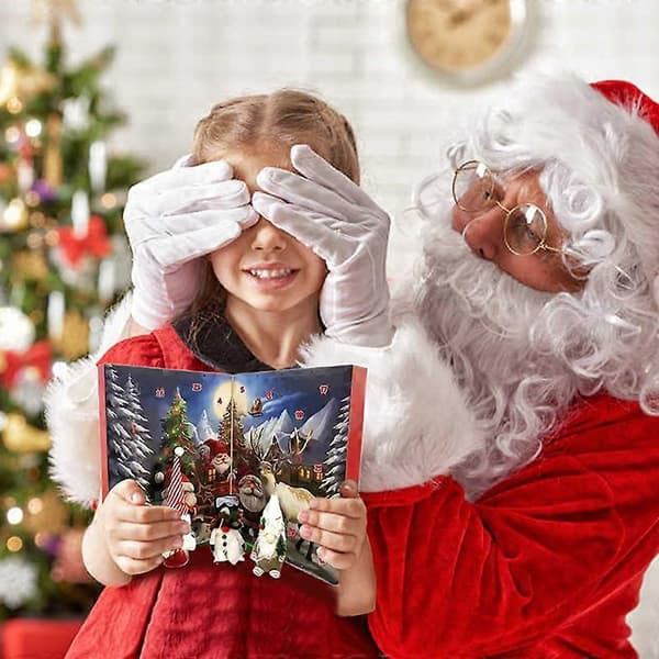 Tomtar Adventskalendere 2025 - 24 stk. Samlefigurer Nissedekorasjoner, 24 Dagers Julekalender E