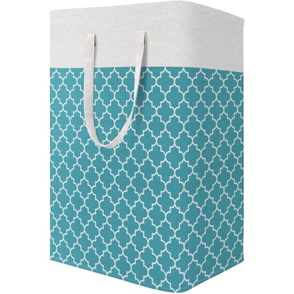 Tvättkorgar, tvättkorg med långa handtag, hopfällbar vattentät tvättkorg, hållbar hög tvättkorg, kläder  75L, 1-pack, grön