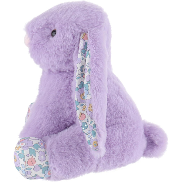 Lam legetøj plys lilla kanin kanin udstoppet dyr med fluffy bløde blomsterører 7,9 tommer
