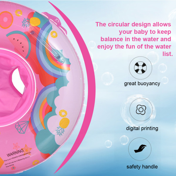 Baby simring, uppblåsbar simring med flytsäte för barn 3-5 år, uppblåsbar stil 1