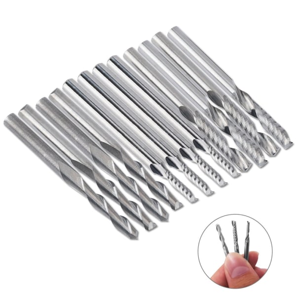 12 tungsten carbide fræsere, 4 1/8 \"til CNC fræser dobbelt spline fræser+8 enkelt kant fræser