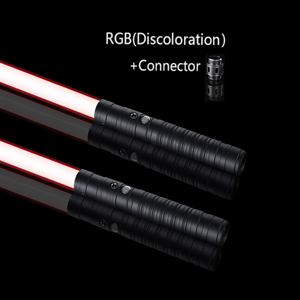 Ljusstarkt ljussvärd RGB 15 färger utbytbara elektroniskt ljussvärd ljud (1:a - silverfärgad) - WELLNGS