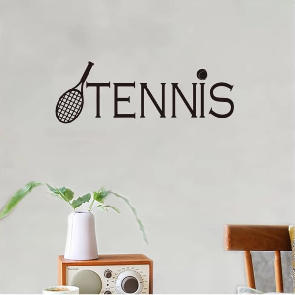Sportstil Tennisracket Väggdekaler Dekaler Sovrum Vardagsrum Dekoration Hem Väggmålning Snidade Tennisspelare Klistermärken för vägg - -