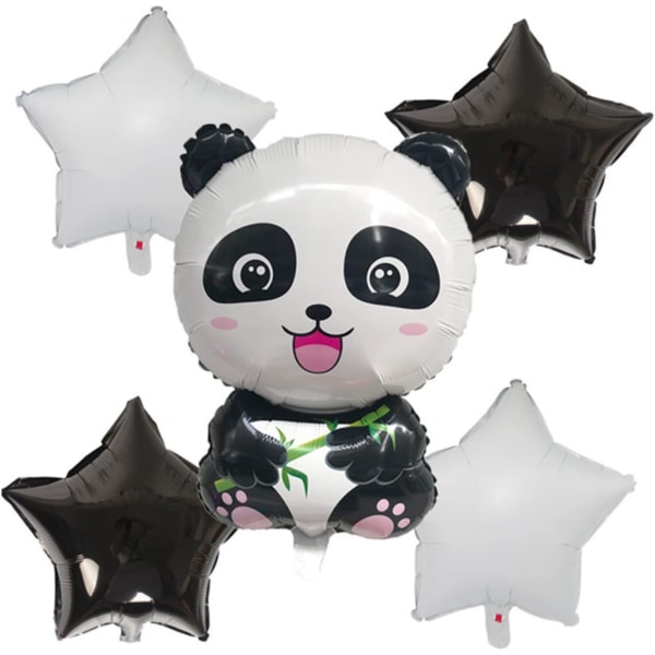 5 stk. Dyredekor Panda Ballong Barn Dekor Tegneserie Ballong Panda Folieballong Fest Folieballong Dekorere Sett Barn Aluminium