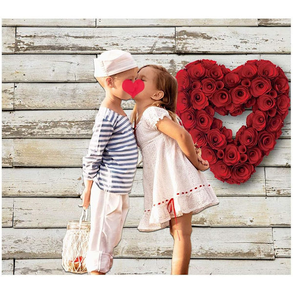 Rød rose blomster bryllup fotografering baggrund Valentinsdag fest baggrund kærlighed hjerte vintage træ væg foto baggrund 150 x 100 cm