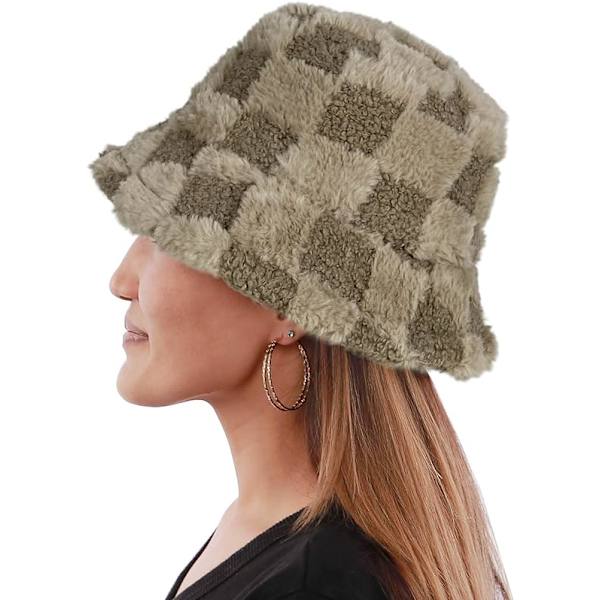 Pels Bucket Hat - Varm og blød kunstig pels fiskerhat til kvinder og mænd