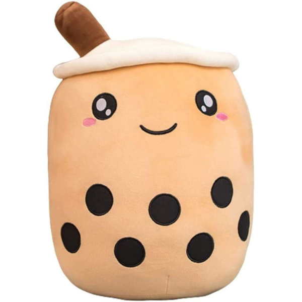 Söt plysch Boba mjölkte fylld tekopp kudde mjuk skummande tekopp plyschleksak Kawaii tecknad gåva för barn heminredning Original 19,7 tum