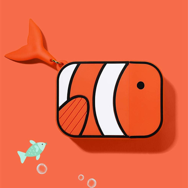 Kompatibel med Airpods-etui, silikone 3D sød dyrepingvin kylling and and rensdyr gris sjov tegneseriefigur Airpod-cover, Kawaii
