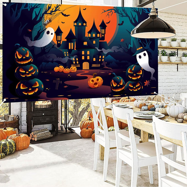 Pelottavat Halloween-koristeet Alennusmyynti Halloween-tausta Party Photo Kuvaaminen Halloween-kangas Photo Props 71in X 43in