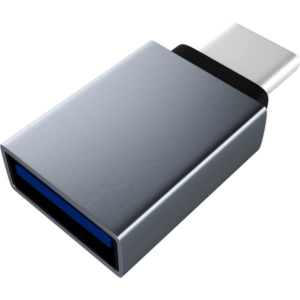 USB C - USB 3.0 -sovitin (2 kpl), USB-sovittimeen Huippunopeudella Tiedonsiirto (OTG) USB-naaras USB C -uros Harmaa