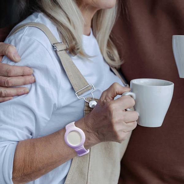 Silikonirannekkeet Apple Airtag -paikantimen suojakoteloille Airtag Gps -kadonneen paikantimen suojakotelo - violetti