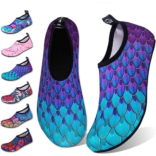 Vattenskor för damer herr barfota Snabbtorkande Aqua strumpor för strandsim Surf Yoga övning Nya genomskinliga sulor i färg