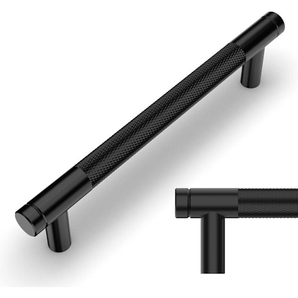 2 stk. sorte kjøkkenskaphåndtak 128mm møbelhåndtak med skruer, for skrivebord, skuffer, skap, skap UK0040