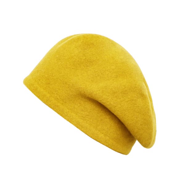 Hatt Dame Høst og Vinter 22 Ny Strikket Ulllue Varm Pile Heap Lue Vinter Kashmir Toque Britisk Basker Mixed purple