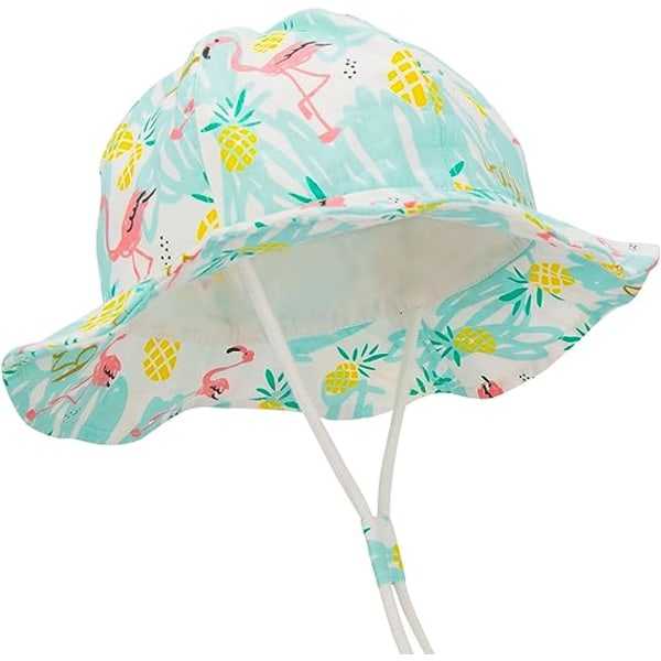 UPF 50+ Solskydd Bred Brätte Baby Flicka Solhatt Söt Sommar Strand Baby Solhatt Baby Flicka Hattar