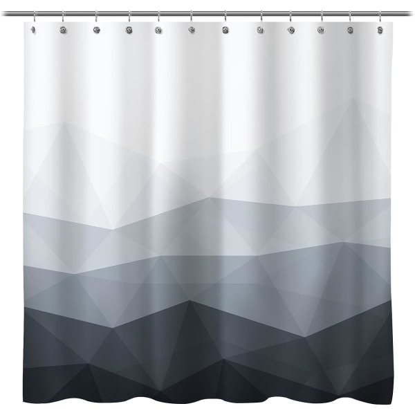 Designers bruseforhæng, populært bruseforhæng, Ombre Cool Gray stof bruseforhæng til badeværelsesindretning, moderne badeværelsesgardiner