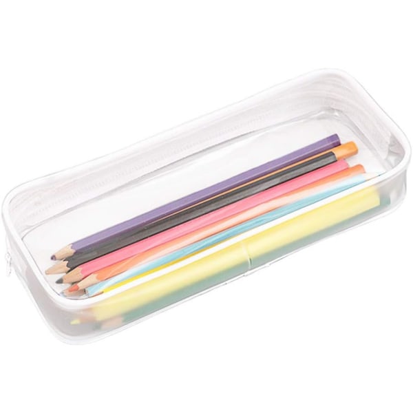 Klar pen blyant etui taske stor kapacitet blyant etui taske opbevaringspose holder gennemsigtig PVC pen taske blyant pung