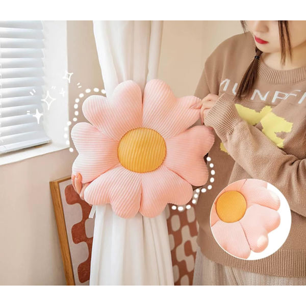 Blomsterformet Pute Puter Gulv Plysj Hjem Dekor Pute Kontor Pute Kjærlighet Pute (30 * 30, Kjærlighet Beige)
