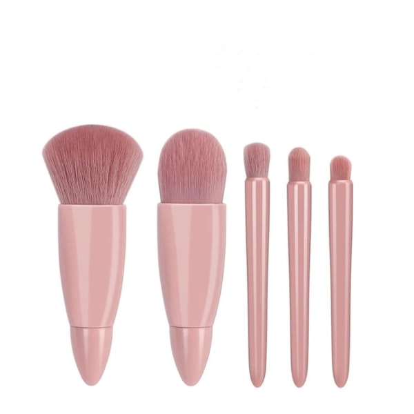 5-delad sminkborste set, spegelbox borste set, bärbar rouge borste, concealer borste