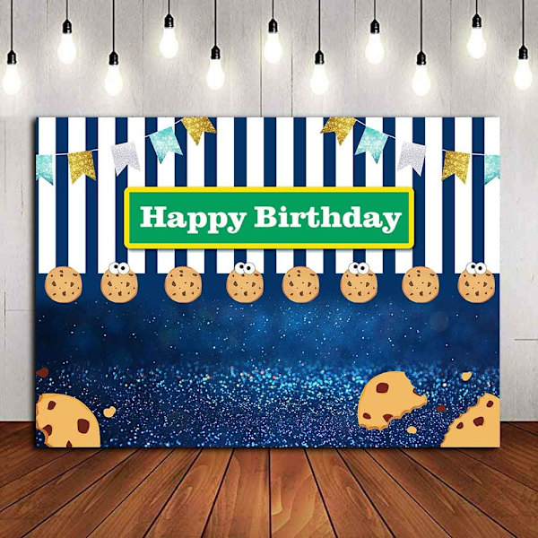 Blå Hvid Stribet Bokeh Skinnende Pletter Guld Glitter Flag Fotoboks Studio Rekvisitter Fotografi Baggrund Cookies Karneval Fiesta Foto
