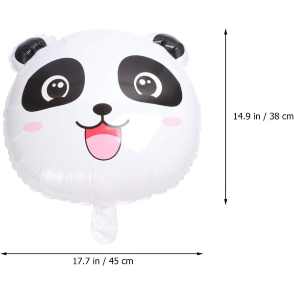 10Pcs Cute Panda Balloon Aluminium Foil Balloons Panda Head Balloon Bouquet for Baby Shower Panda Birthday Party Supplies