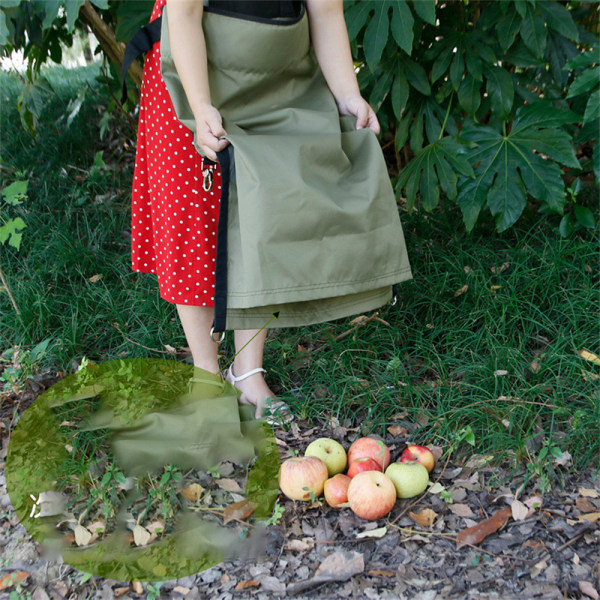 Vattentät säck för äppelplockning, förvaringsförkläde för frukt för trädgårdar utomhus