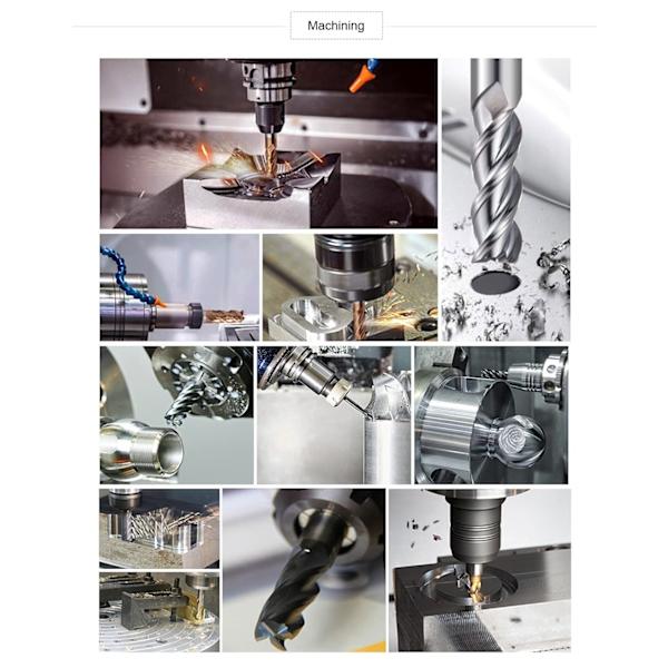 Karbidspetsad frässats, CNC fyrkantiga spetsfräsar D4+5+6+8mm karbidskärverktyg, 4 st (4/5/6/8 mm)