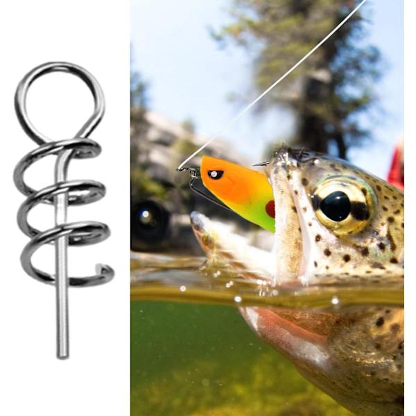Lås för fjäderlås för drag, mjukt dragfjäder | Utomhusfiskekrokcentreringsstift - 20 stycken fiskeskruv fast spärr, utomhus krokstift fiskeredskap