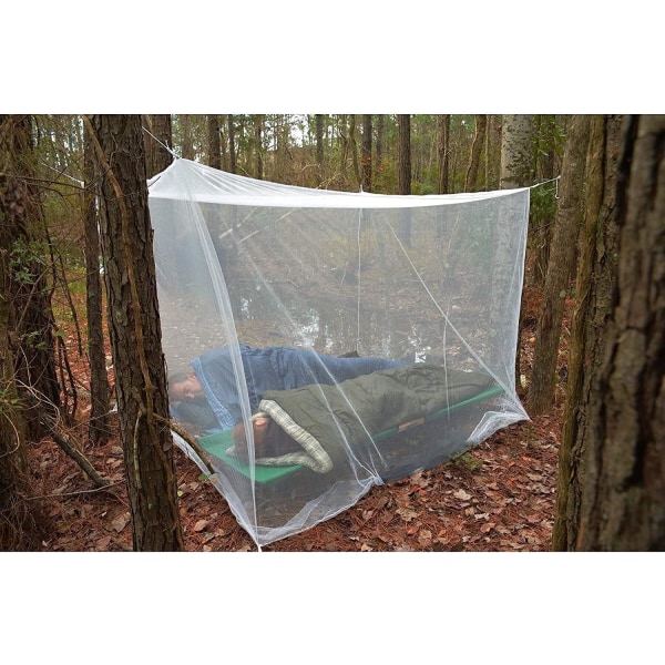 Myggnät, stort myggnät inomhus och utomhus, dubbelsäng myggnät (200 x 200 x 180 cm, vit)