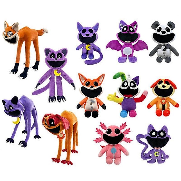 CatNap Plysch Poppy Playtime Kapitel 3 Monster Catnap Smiling Critters Plyschleksaker Fylld Kudd Docka Leksaker Stand Catnap