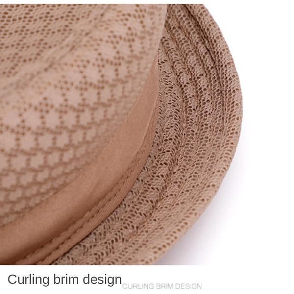 Hat, sommerlet klassisk blød cool mesh klembar fedora hat, bedste mors dag og årsdag gave til mor og kone. (skovfarve)