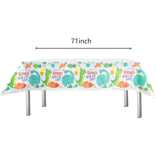 2 stk akvarell dinosaurduker for dinosaur borddekke bursdagsfest dekorasjoner (70,8\" x 42,5\")