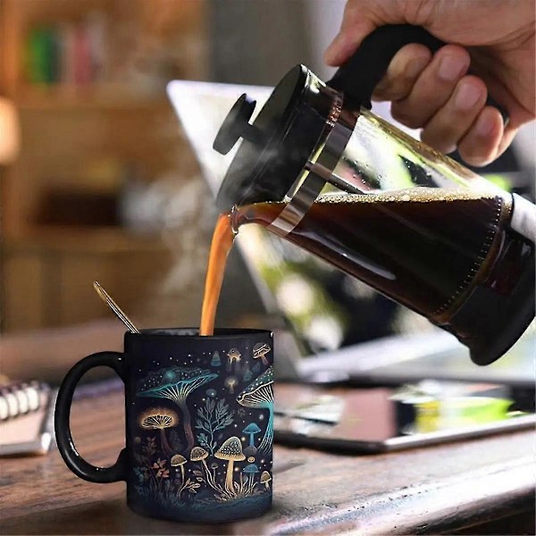 Mugg med Svampmotiv 3D Svampar Kaffekoppar Färgskiftande Te Mjölk Vatten Kopp Födelsedagspresenter Till Kvinnor