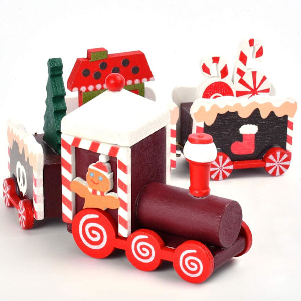 Juletog Julepynt, Julepynt, Miniature Caravan Julepynt, Minifigur Hjemmeindretning (Brun)
