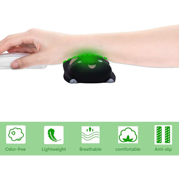 Uppgraderad ergonomisk handledsstöd (2-pack) - Musmatta minnesskum handledsstöd kudde viloplatta matta för kontorsdator bärbar dator, Mac hållbar...
