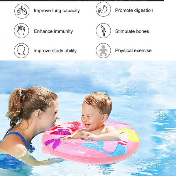 Babysvømmeflyder, oppustelig svømmering med flydesæde til 3 år-5 år børn baby oppustelig-stil 4