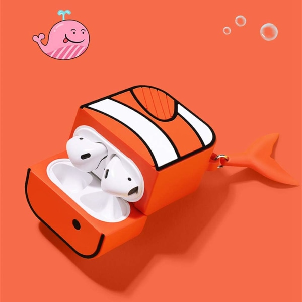 Yhteensopiva Airpods-kotelon kanssa, Silikoninen 3D söpö eläin pingviini kana ankka poro porsas hauska sarjakuvahahmo Airpod-kotelo, Kawaii