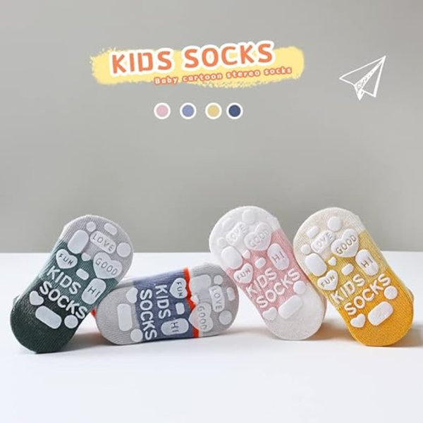 Baby Sokker med Grippers Småbarn Barn Tegneserie Gulv Ankel Sklisikre Sokker