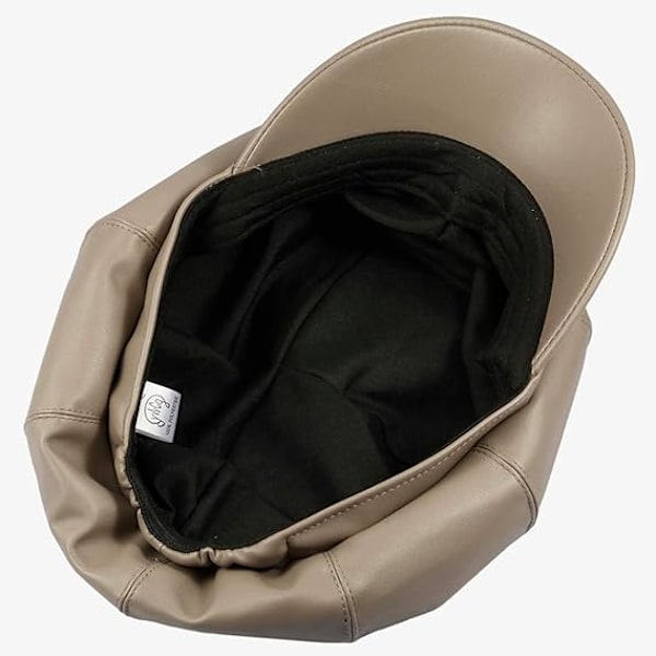 Newsboy Caps til kvinder, PU læder Cabbie Painter Hat Gatsby Ivy Beret Cap