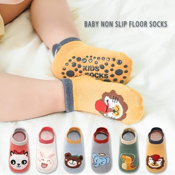 Baby Socks with Grippers Toddler Kids Cartoon Floor Ankle Non Slip Socks