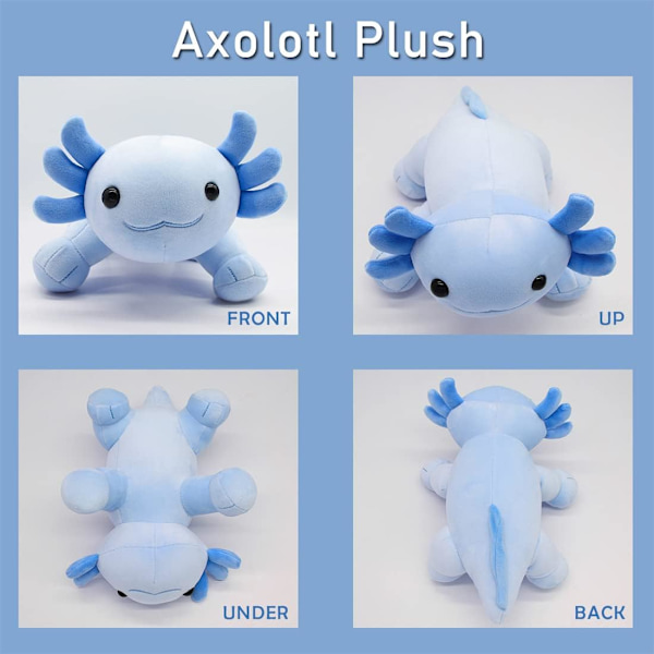 10,5'' Axolotl-pehmolelu - Pehmeä, söpö, kawaii täytetty eläin tyynynukke lasten syntymäpäiville ja kodin sisustukseen