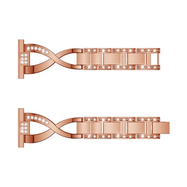 Rhinestone Krystallarmbånd Galaxy Watch 42mm/Active Roségull