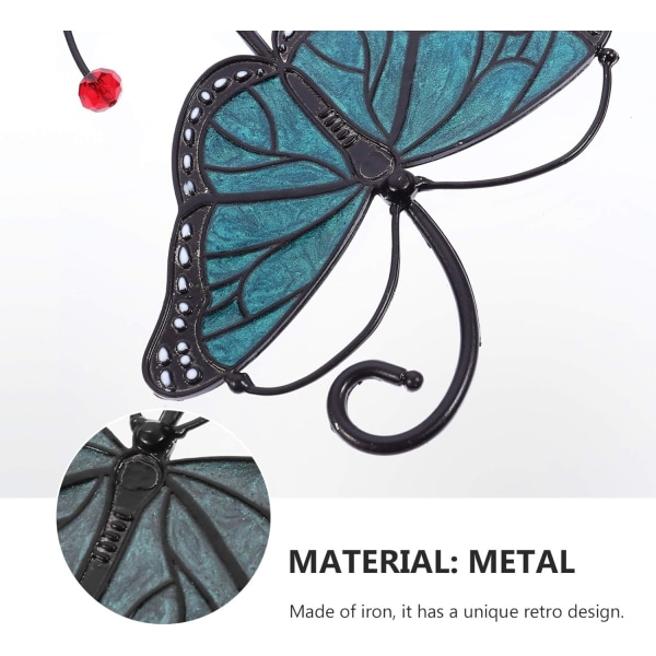 Heminredning 3D metallväggkonst 3D metallväggkonst Väggdekoration metallfjärilar dekoration Hängande hängsmycke för fönstervägg metallfjärilar