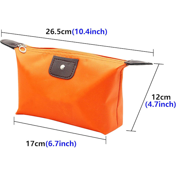 Sminkepung i bulk Toiletry Pouch Vanntett kosmetikk Oppbevaringsposer, med glidelås Reise Toiletry Organizer Pakkepose (9 farger)