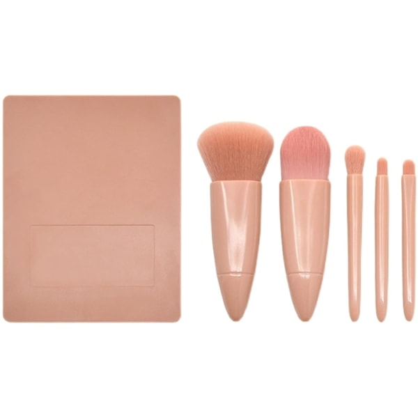 5 Pieces Makeup Brush Set, Mirror Box Brush Set, Portable Blush Brush, Concealer Brush