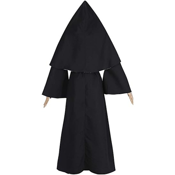Nonne-kostume Plus Size Scary Nonne-outfit Præst Halloween-kostume Sort