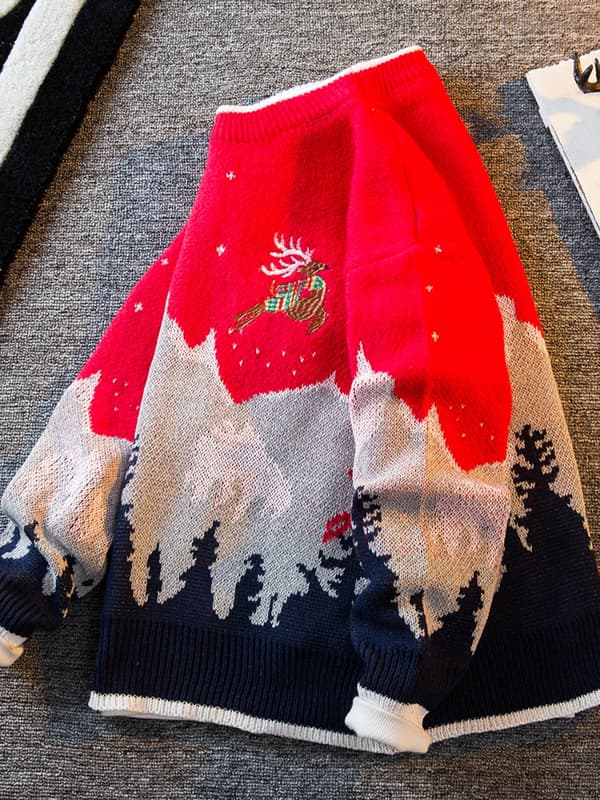 Japansk tröja herr vinter trend high-end stickad tröja svart XL black