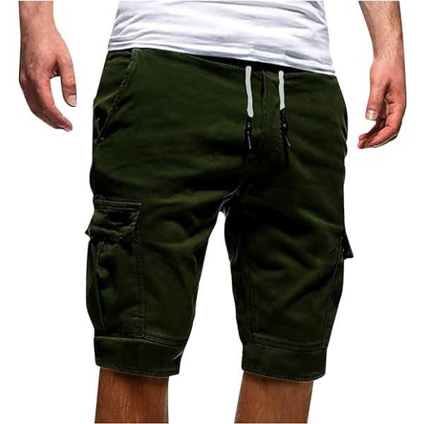 Herre Cargo Shorts, Herre Sommer Casual Utendørs Casual Patchwork Lommer Overalls Sport Tooling Shorts Bukser