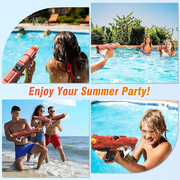 Vannpistoler for voksne og barn Vann Blaster Squirt Guns electic Super Soaker Automatisk Burst Blaster med batteridrevet lang rekkevidde Su